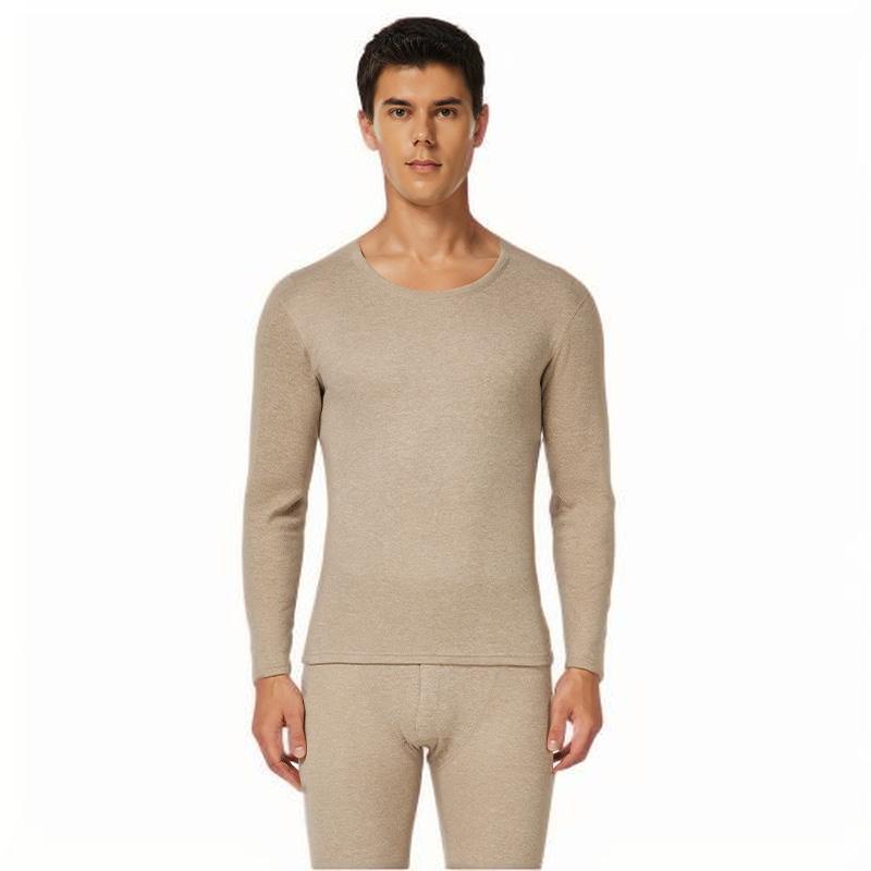 Men's and Women's Wool Silk Thermal Underwear Set – Warm, Thick, Velvet-Lined, Autumn Pants for Couples