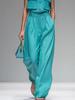 Spring/Summer 2026 European Style Sleeveless Vest & Wide-Leg Pants Women's High-End Casual Suit Two-Piece