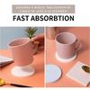 New Quick Drying Diatomite Coaster Thickened Dampproof Cup Mat Heat Resistant Non-slip Water Absorbent Coaster Home Decor