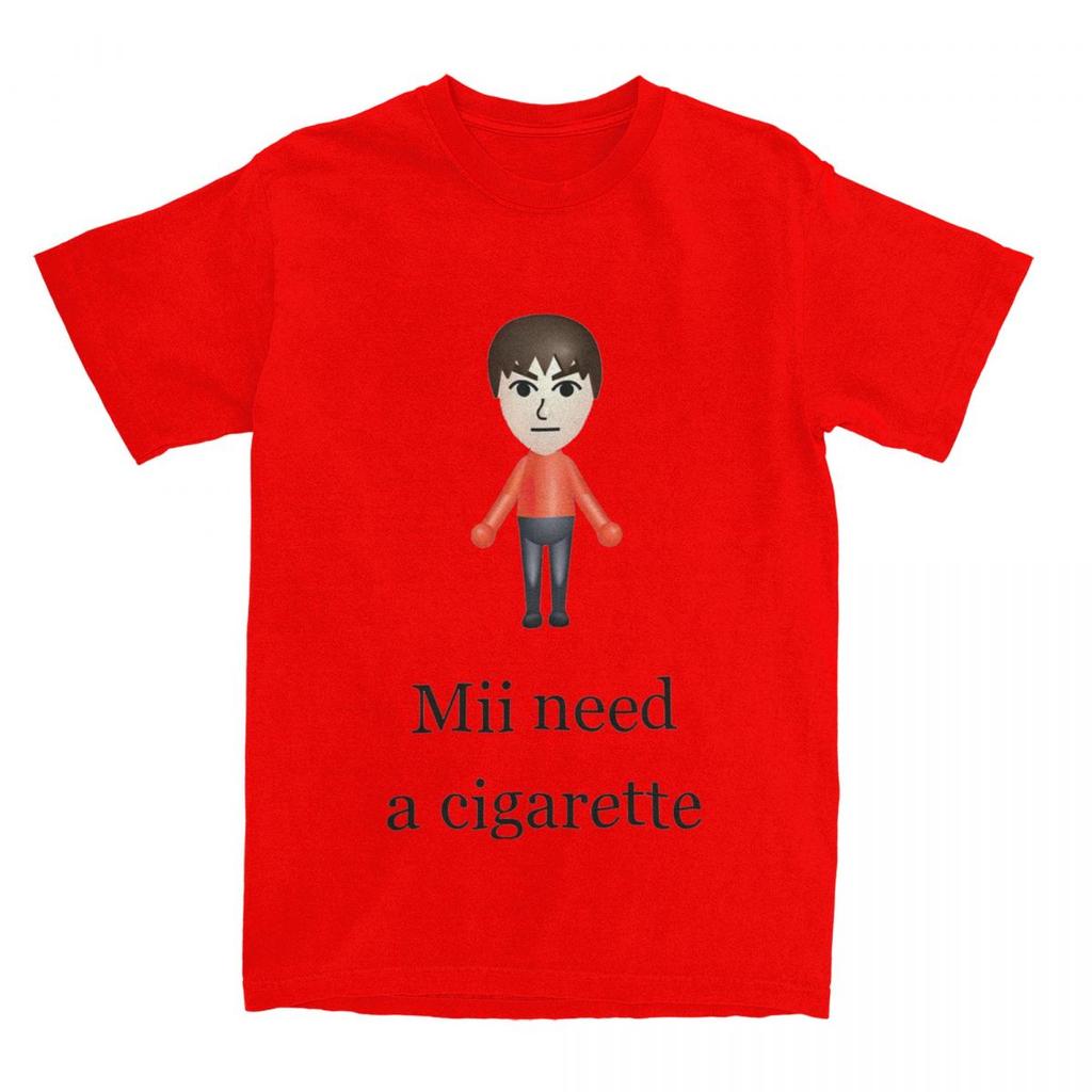 Mii Braucht Eine Zigarette Herren Damen T-Shirt Mii Brawler Merch Cooles T-Shirt T-Shirts Baumwolle Geschenkidee Kleidung