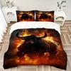 3pcs Anime Bull Decorative Bedding Set - Includes One Quilt Cover and Two Pillowcases (No Core) - Perfect for Bedroom and Guest Room Decoration, Festi