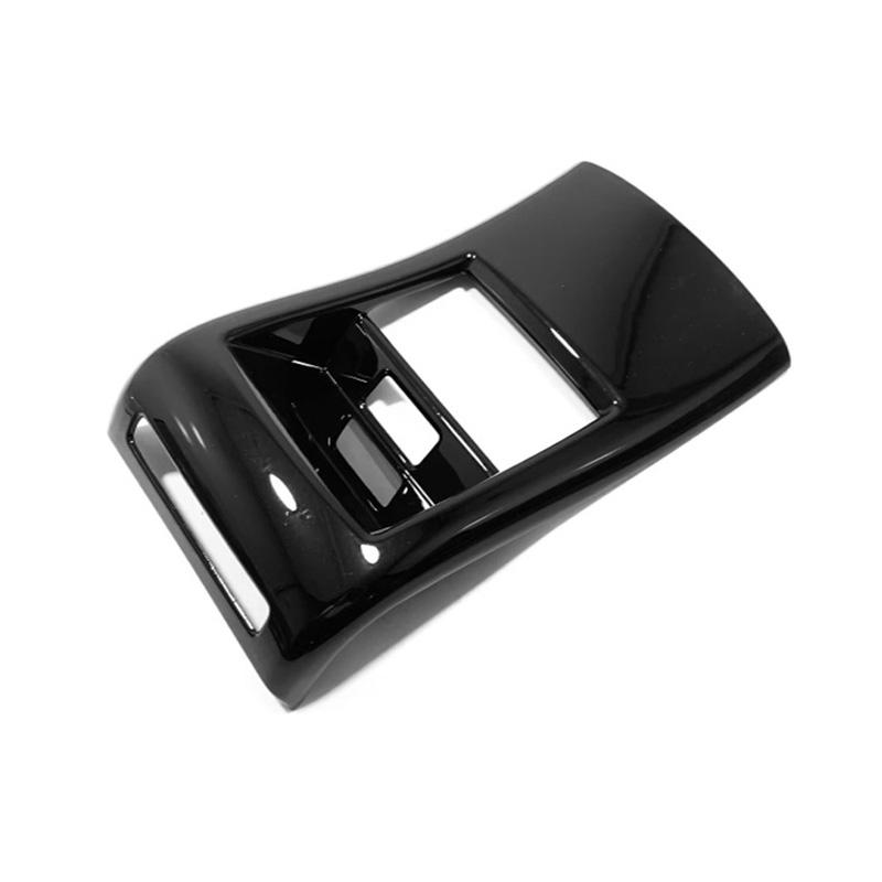 For BYD ATTO 3 YUAN PLUS   ABS Carbonfiber Black Rear Air Condition Outlet Back Anti Kick AC Vents Panle Protector Frame