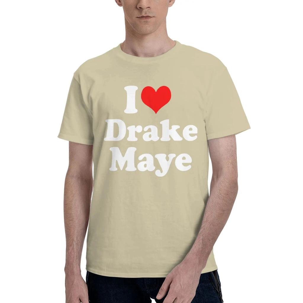 I Love Drake Graphic Print T Shirt Summer Y2K Retro T-Shirts Cotton Fashion Tshirt for Men Short Sleeves Casual Oversized Tees