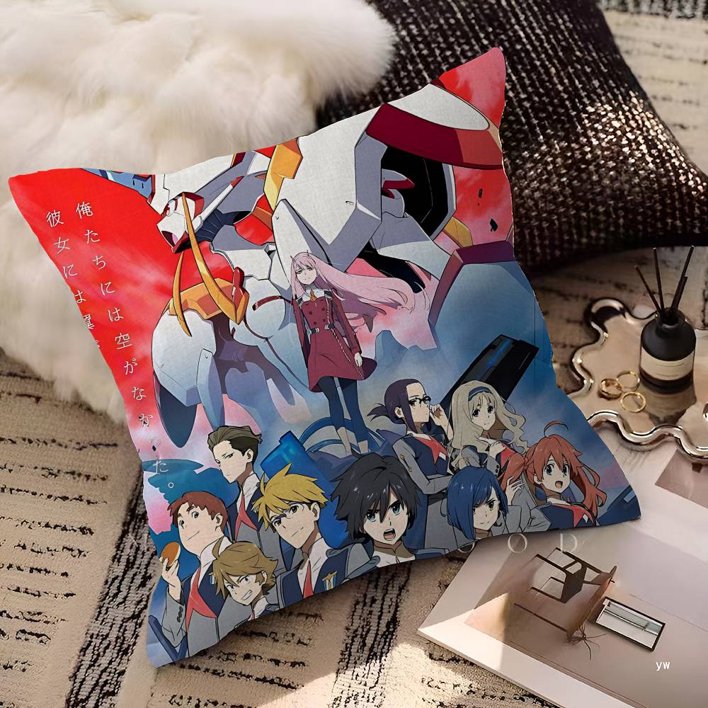 Darling In The Franxx Cartoon Pillow Cover For Bedroom Room And Living Room Sofa Decorative Cushion Cover
