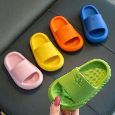 Kids Slippers Summer Solid Color Non Slip Soft Soled Children's Shoes Indoor Bath Boys and Girls Home Baby Slippers