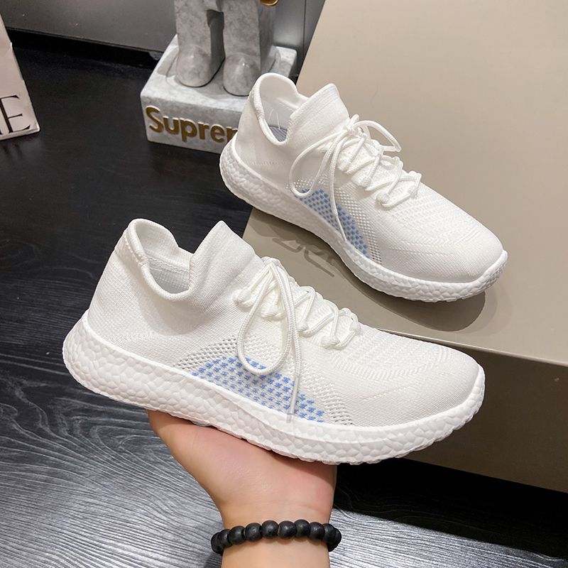 Теннис Сетка Дышащие На шнуровке Белые Кроссовки Женская Обувь Спортзал А Мода 2024 — фото 9