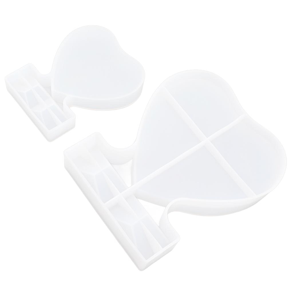 2PCS Heart Shape Photo Frame Mold Silicone Picture Mold DIY Personalized Photo Frame Mold for Home