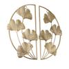Golden Ginkgo Leaf Wall Hanging Decor Golden Iron Art Wall Sculpture Wall Decor for Living Room Office Study