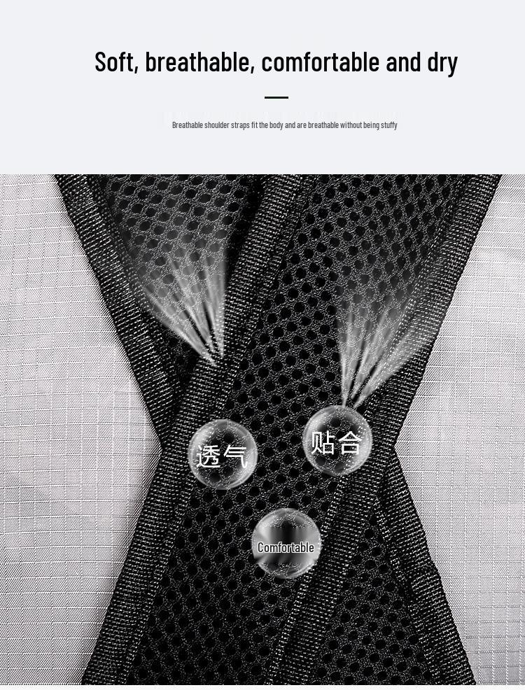 Wasserabweisender, leichter, faltbarer Rucksack mit großem Fassungsvermögen für Fitnessstudio & Reisen