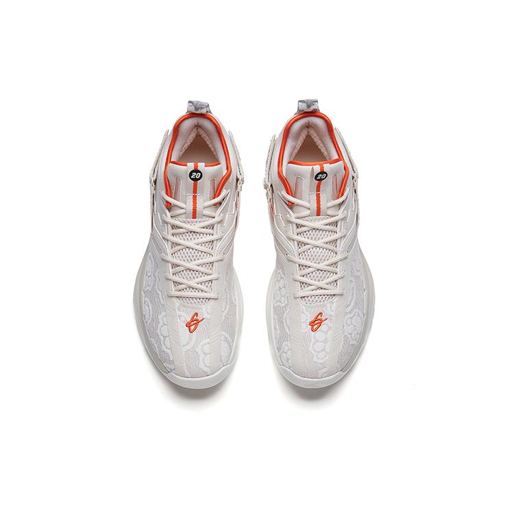New Anta GH3 Hayward 'CNY' Cushioning Anti Slip And Wear Resistant Low Top Basketball Shoes Ecru 112211103-8