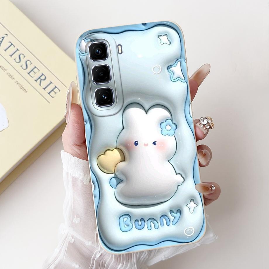 For Infinix Hot 50 Pro+ Hot50 Pro Hot 50 Pro Plus 4G Phone Case Soft Silicone Back Cover Love Heart Girly Flower Painting Fundas