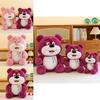 Adorable Plush Pink Teddy Bear Creative Cartoon Stuffed Animal Toy For Kids Gift