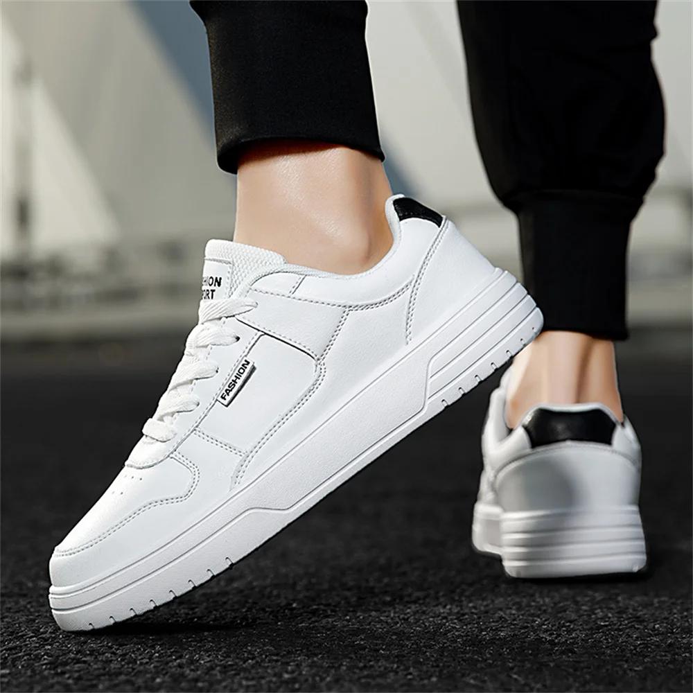 Size 36 Size 44 Spring Boots Large Size Men's White Loafers Men's High-top Shoes Sneakers Sport Visitors Tenisfeminino