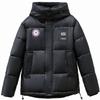 Plus Size Women's Short Hit Color Temperament Casual Cotton Jacket Hooded Jacket