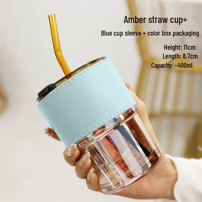 Shangqi Bamboo Joint Glass Cup with Straw