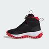 adidas Fortatrail Mid Top Casual Shoes Black Gray Red Kids'