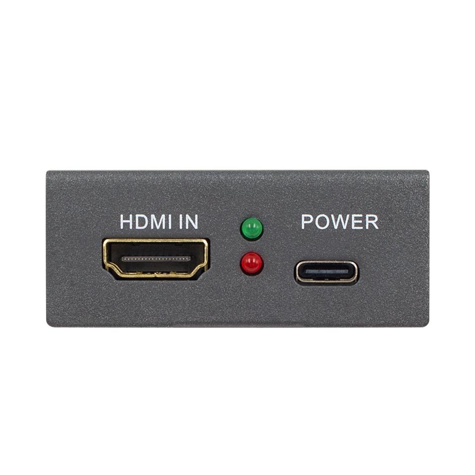 Convertidor de HDMI a SDI, HDMI a SDI Dos Salidas SDI Incrustador de Audio Soporte HDMI 1.3, Detección Automática de Formato 3G/HD-SDI Extensor