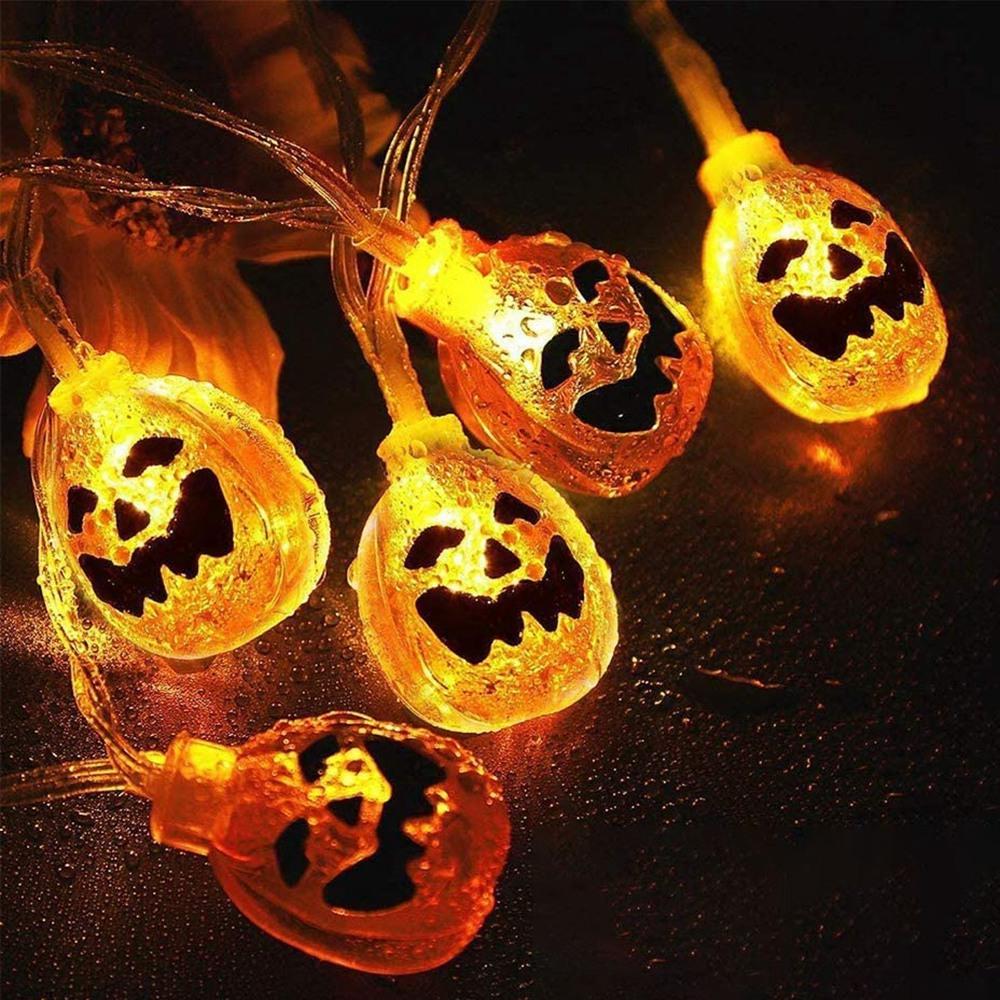 T02C!Halloween Decoration Pumpkin String Lights Halloween Pumpkin Lights For Home Outdoor Garden Party Halloween Decoration