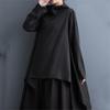 Long Sleeve Plus Size Black Casual Loose Autumn Spring Jacket Coat Women Tops