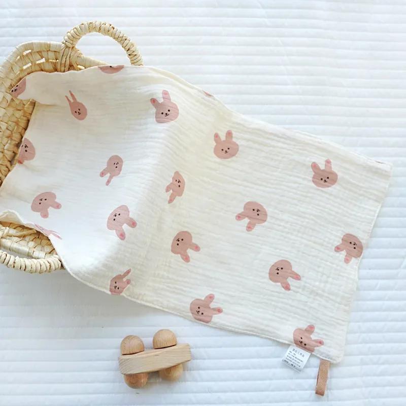 Non-Toxic Cotton Muslin Baby Face Towels Long Burp Cloth For Newborn 4Layers Of Gauze Children'S Towel Kindergarten Hand Towels Baby Items