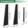 Motoforti Door Pillar Window Trim Anti Scratch Sticker Pillar Posts Door Outer Exterior Cover for Honda Accord 2003-2007 Black
