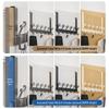 Punch-Free 8-Hook Over-Door/Wall Clothes Hanger with Storage