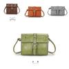 Chic Small Square Pu Leather Bag For Women In Brown With Retro Style And Modern Elegance