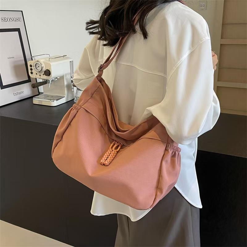 Casual Large Capacity Crossbody Bags for Women Simple Travel Portable Ladies Shoulder Bag Solid Color Female Tote Handbags