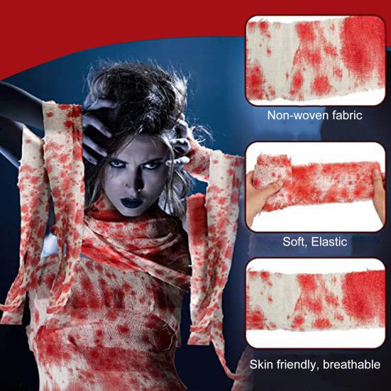 Blood Bandage Halloween Decoration Creepy Gauze Scary Artificial Blood Cloth Party Venue