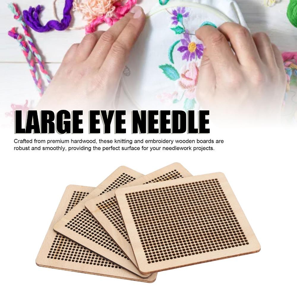 4pcs Hollow Design Needlepoint Board Set Wooden Embroidery Stitch Board For Crafters