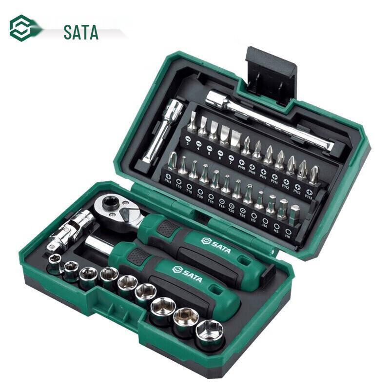 SATA 38-Piece Ratchet Wrench and Screwdriver Tool Kit