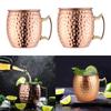 Moscow Mules Glass Stainless Steel Coppers-Plated Hammer Point Beer Glass European American Bar Cocktails Glass Drum Cup