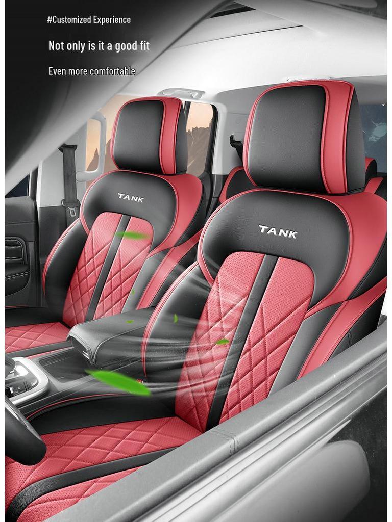 New Model Full Leather Car Seat Cushion for Tank 300 - Universal Fit for Five-Seater, All Seasons