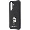 Karl Lagerfeld Fixed Glitter Ikonik Logo Metal Pin Case for Samsung Galaxy A57 5G Black