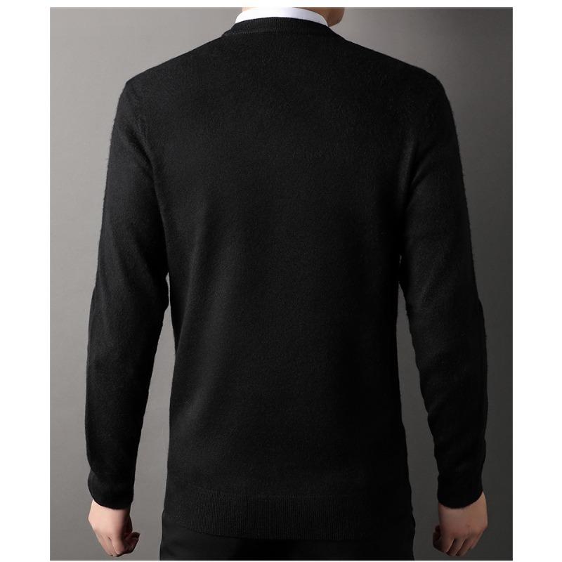 Men S Winter Thick V Neck Long Sleeve Pullover Knit Sweater