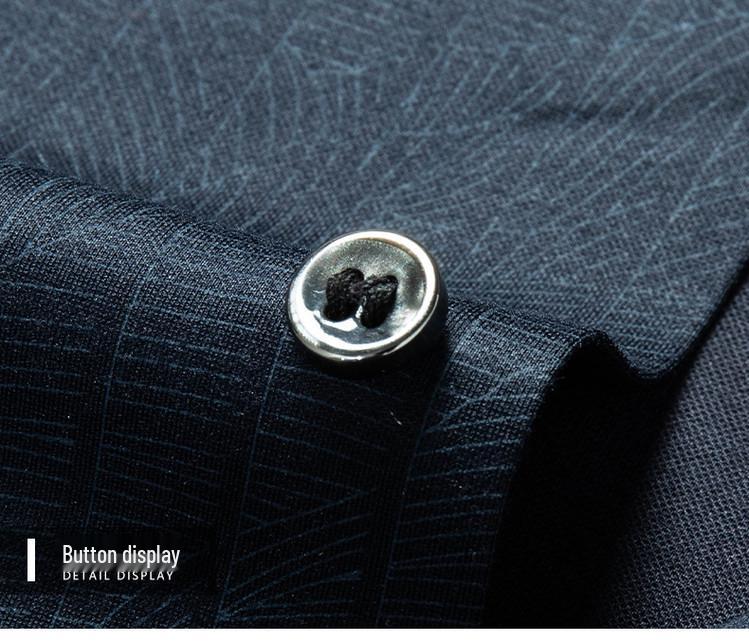 Autumn Seamless High-Elastic Men's Non-Iron Wrinkle-Resistant Long Sleeve Business Shirt