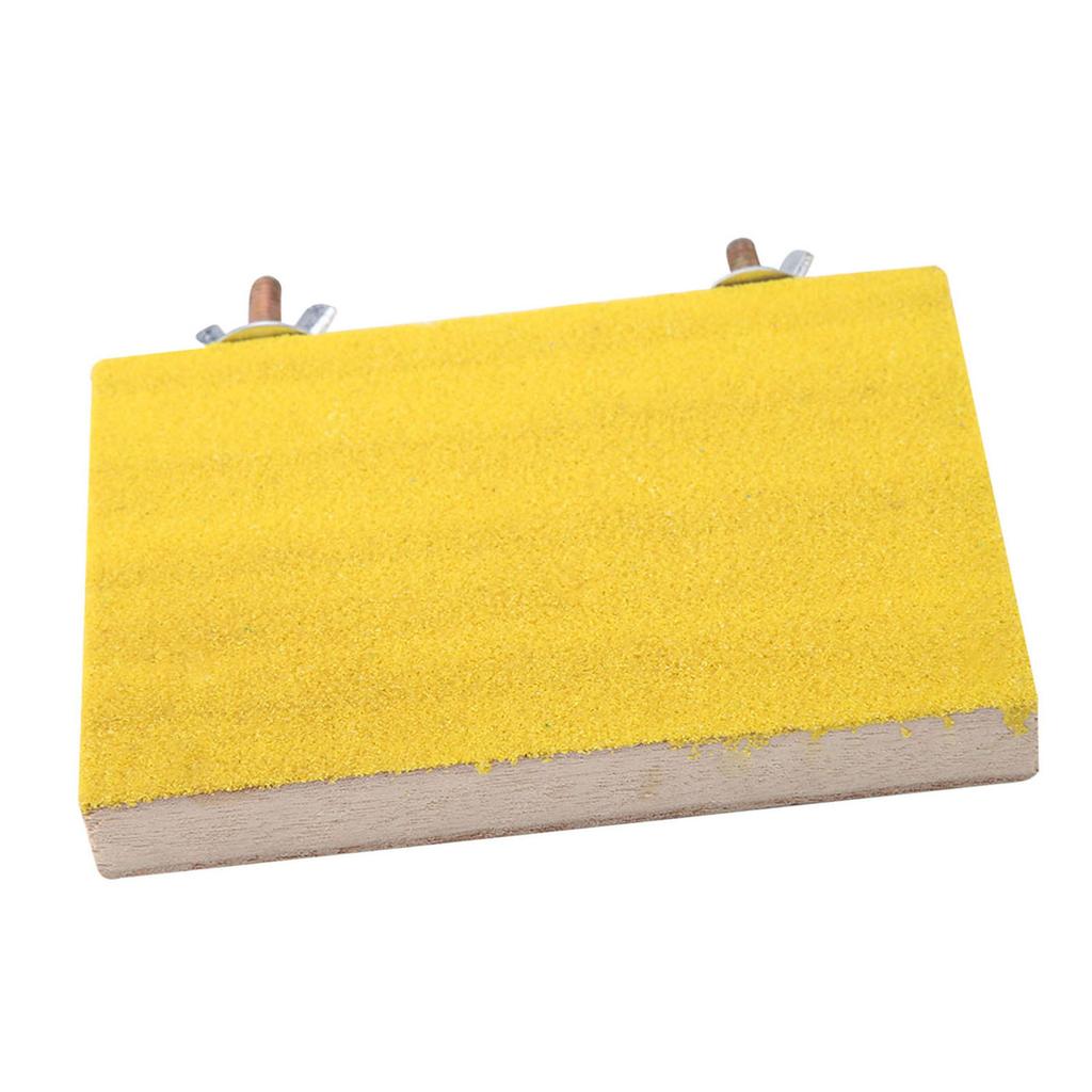 Stojak z grzędą dla ptaków Platforma Zabawka Plac zabaw do szlifowania pazurów dla papugi, chomika, wiewiórki (Żółty)