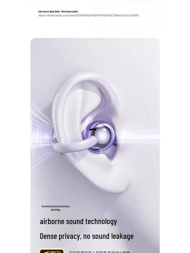 2025 M91 Wireless Earclip Bluetooth Headphones: In-Ear, Bone Conduction, Long Battery Life