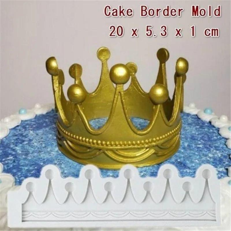 Pretty 1PCS 3D Tool Cupcake Crown Shape Gumpaste Mold Cake Decoration Convenient Various Occasions Household Kitchen Baking Tool