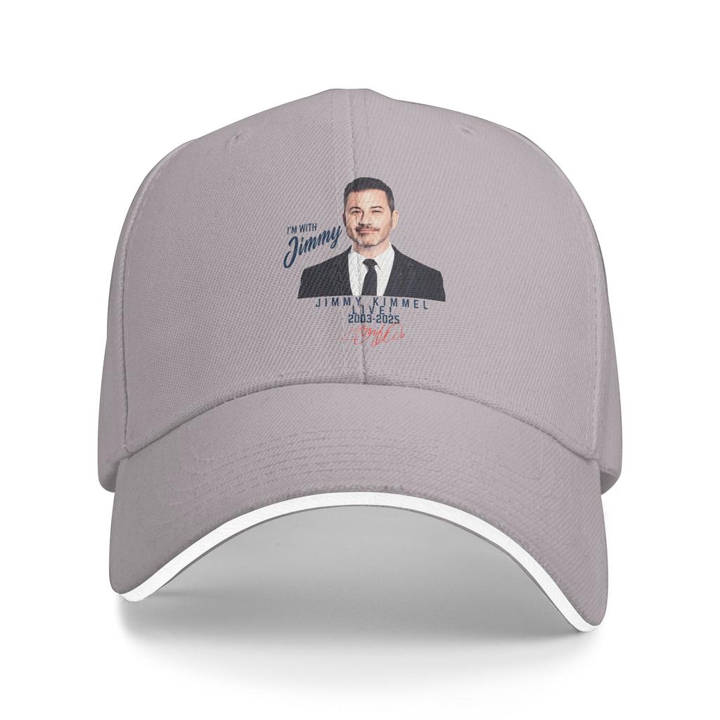 Jimmy kimmel Red Signature  Baseball Cap Adjustable Trucker Hat FeUnisex Unisex Vintage Custom DIY Baseball Caps