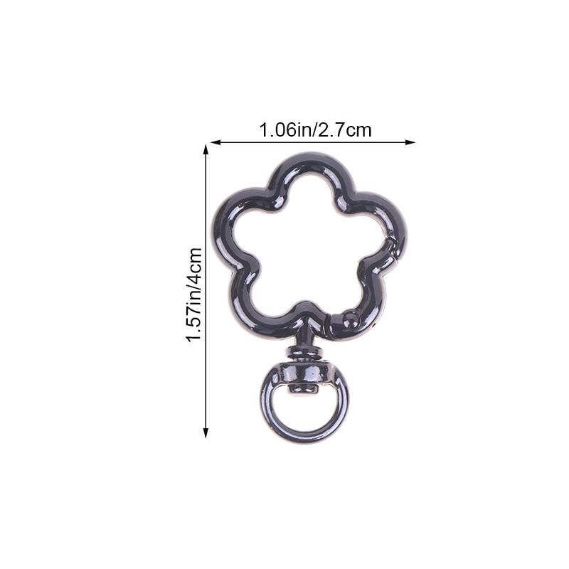 5Pcs Zinc Alloy Flower Swivel Lobster Claw Clasps Swivel Lanyards Trigger Snap Hooks Strap Connector For Diy Bag Key Chains Ring