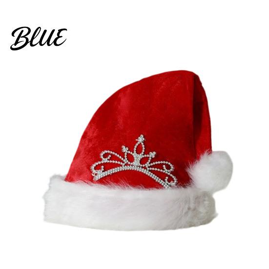 Warme Geurbescherming voor Volwassenen Kerst Pailletten Sprankelende Feestmuts Kerstmanmuts Fluweel Pluche Glitter Bling Grote Maat