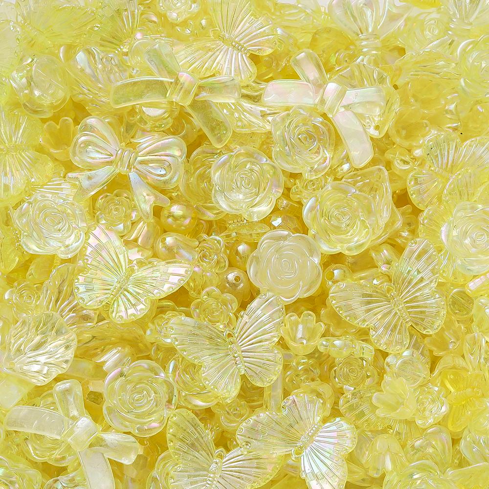 30g Colorful Mixed Butterfly Shell Acrylic Bead Loose Spacer Beads for DIY Necklace Bracelets Jewelry Making Accessories