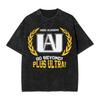 Summer Fashion 100% Cotton Washed Acid T-shirts  Great Eight Islands of Japan Tuna Fish Vintage Wash Japanese Design Tees