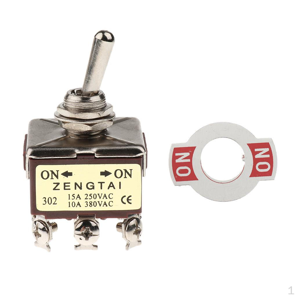 

Toggle Switch, On/On 2 Position 9 Pins Latching, V, 15A/380V,10A