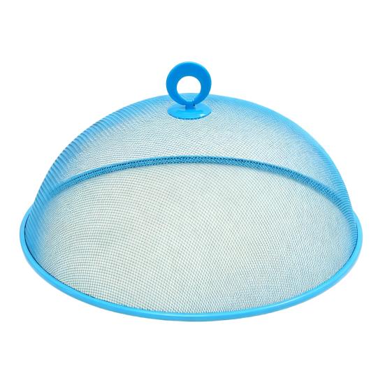 Round Metal Food Cover, Fine Mesh Food Protector, Heavy Duty Cake Dome with Handle, Dustproof Net Tent for for Outdoor BBQ Picnic