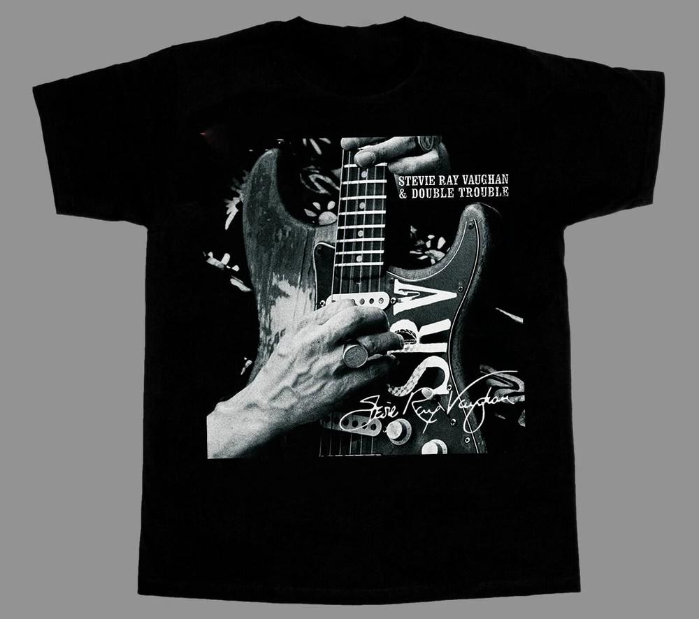 Stevie Ray Vaughan amp; Double Trouble Black T Shirt S to 5XL SU89 Unisex T-Shirt XL