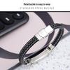 Men’s Luxury Stainless Steel & Microfiber Braided Bracelet