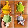 Funny Knitted Cup Mat Hand Woven Insulation Pad Finished Animal Drink Coaster  Gift
