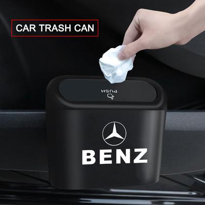 Pudełko do przechowywania w samochodzie, czarne kwadratowe kosz na śmieci z ABS, do AMG W203 W204 W211 W210 W124 AMG W202 CLA W212 W220 W205